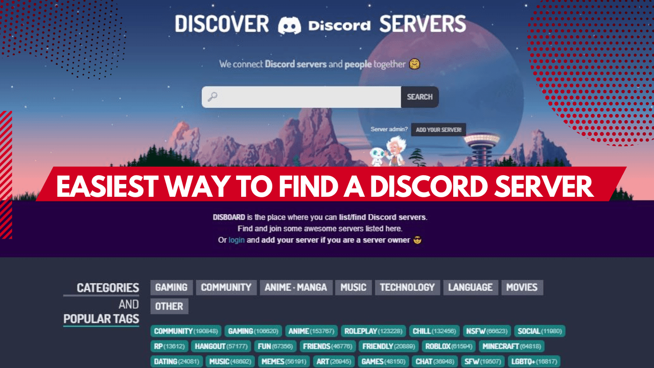 easiest way to find a Discord server